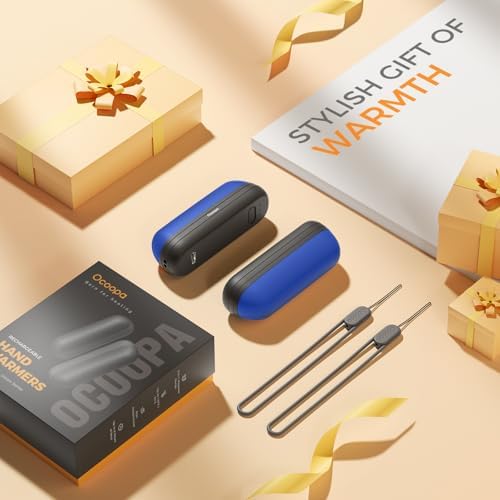 OCOOPA 2 in 1 Magnetic Rechargeable Hand Warmers, UT2s Mini Electric Handwarmers 2 Pack, Split USB-C, Reusable Portable Pocket Heater, Raynauds, Golf, Christmas, Tech Gifts for Women Men