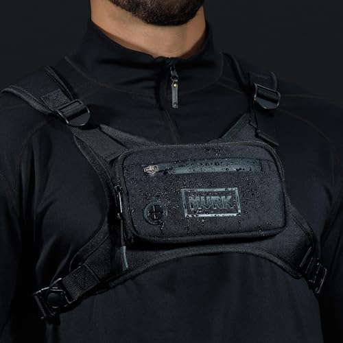MVRK Water Resistant Chest Pack - Running Vest for Workouts, Running Phone Holder Extra Storage, Lightweight Running Pack