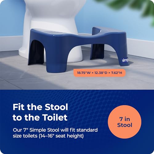 Squatty Potty Simple Bathroom Toilet Stool, Galaxy Blue 7", Ergonomic Stool – Posture-Enhancing Bathroom Footrest for Improved Digestion & Constipation Relief