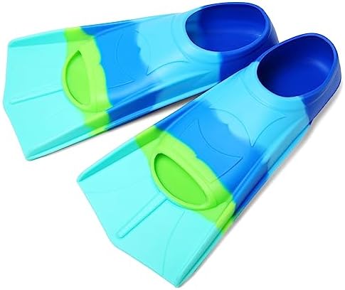 Kids Swim Fins,Short Kids Fins Youth Swimming Flippers for Lap Swimming Training for Children Girls Boys Beginners