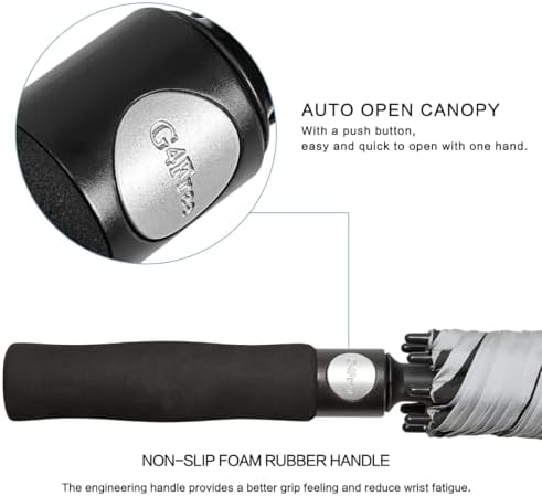 G4Free 47/54/62/68 Inch Automatic Open Golf Umbrella Oversize Extra Large Double Canopy Vented Windproof Waterproof Stick Umbrellas