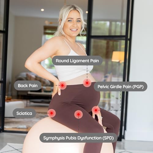 BABYGO® Birthing Ball for Pregnancy & Labor + Our Award Winning Book - Exercise, Birth & Recovery Plan, 5X Stronger Than a Yoga Ball with Eco Friendly Material
