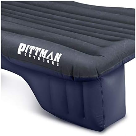 Pittman Outdoors AirBedz Inflatable PVC Rear Seat Air Mattress, Black - Mid-Size Fits Jeeps, Car, SUV’s & Mid-Size Trucks, Comes with Portable DC Air Pump