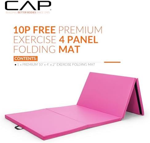 CAP Barbell All Purpose Folding Anti Tear Exercise Training Aerobic Fitness Gym & Gymnastics Balance Mat | Multiple colors