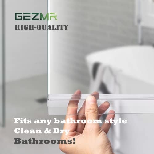 2-Pack Frameless Shower Door Bottom Seal (3/8'' X 39'') Clear Glass Shower Door Seal Strip Shower Door Sweep can Covers up to 23mm Gap - Stop Leaks