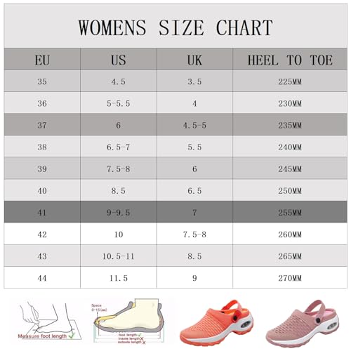 Women's Orthopedic Clogs with Air Cushion Support to Reduce Back and Knee Pressure, Walking Shoes Slippers Sandals (Black, Adult, Women, 5, Numeric Range, US Footwear Size System, 5.5, Medium)