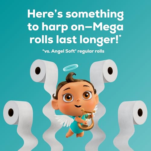 Angel Soft Toilet Paper, 48 Mega Rolls = 192 Regular Rolls, Soft and Strong Toilet Tissue