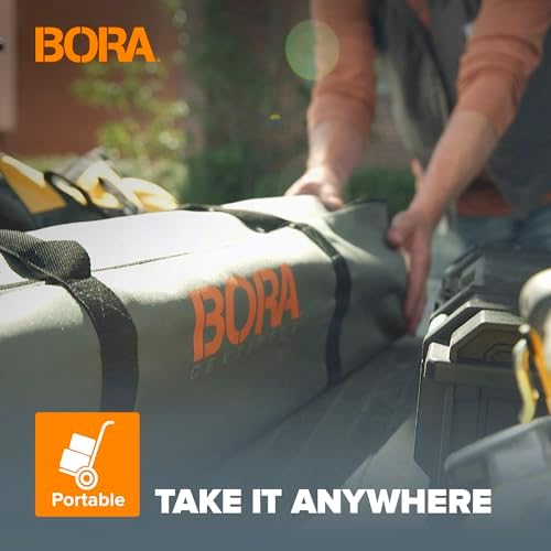 Bora Centipede 2 ft. L x 4 ft. W x 2.5 ft. H Folding Work Table Steel 1500 lb. capacity Gray/Yellow