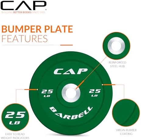 CAP Barbell Rubber Olympic Bumper Plate | Multiple Options/Colors