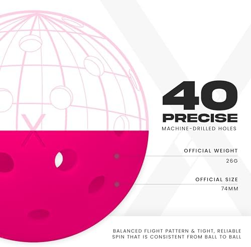 Franklin Sports X-40 Outdoor Pickleballs - Official Ball of USA Pickleball, APP Tour + Pickleball US Open - 3 Packs, 12 Packs, 36 Pickleball Buckets, 50, 100 + 400 Bulk Packs of Regulation Pickleballs