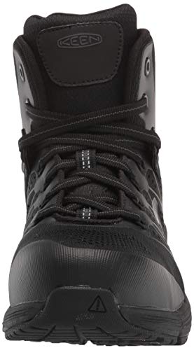 KEEN Utility Men’s Vista Energy Mid Sneakers Composite Toe Work Shoes Construction Shoes, Black/Raven, 7 D (Medium) US