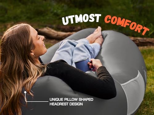WEKAPO Inflatable Lounger Air Sofa Hammock-Portable,Water Proof& Anti-Air Leaking Design-Ideal Couch for Backyard Beach Traveling Camping Picnics & Music Festivals