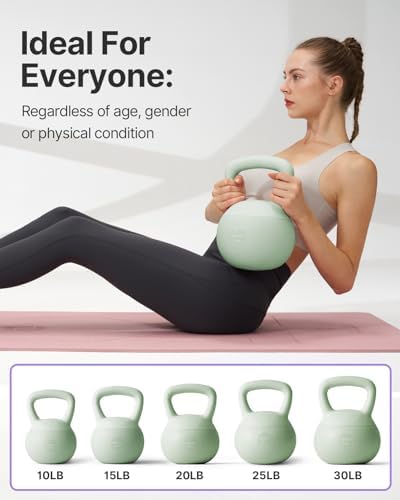 YOTTOY Soft Kettlebell,Kettlebell Anti-Slip Grip Weight for Home Workouts, Kettlebells Set Strength and Safety Guaranteed