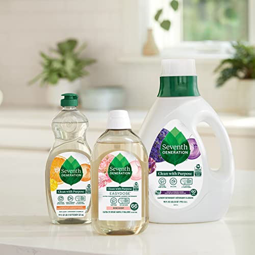 Seventh Generation Dish Liquid Soap Clementine Zest Lemongrass Pack of 6 Dishwashing Soap Liquid Soap 19 oz