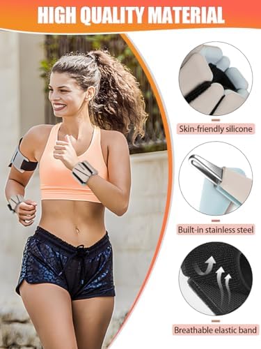 Wrist Ankle Weights Set of 2(1 lb/2 lbs Each) Adjustable Weights Training Intensity for Strength Training Walking Running Yoga Pilates Jogging for Women Men