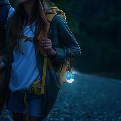 Led Camping Lantern USB Rechargeable,Outdoor Tent Lights for Camping Hanging,Kids with Clip Hook Camping Flashlight (4 Packs Colored)