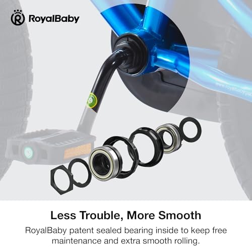 RoyalBaby Kids Bike EZ Freestyle Training Free Balance to Pedal Easy Learning Bicycle, 12-18 Inch for Toddlers to Big Kids