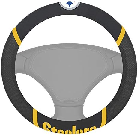 FANMATS NFL Unisex-Adult Embroidered Steering Wheel Cover