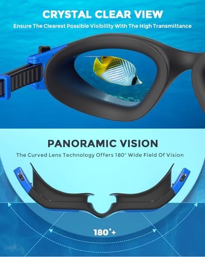 OMID Kids Swim Goggles, P2mini Polarized Swimming Goggles Comfortable for Age 6-14