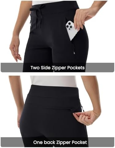 TBMPOY Women's Hiking Pants Lightweight Water Resistant Travel Joggers Quick Dry Outdoor Athletic Pants Zipper Pockets