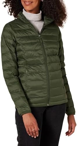 Amazon Essentials Women's Lightweight Water-Resistant Packable Puffer Jacket (Available in Plus Size)