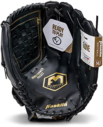 Franklin Sports Baseball + Softball Gloves - Field Master Adult + Youth Baseball + Softball Gloves - Right Hand + Left Hand Gloves - Infield + Outfield Mitts - Multiple Sizes + Colors