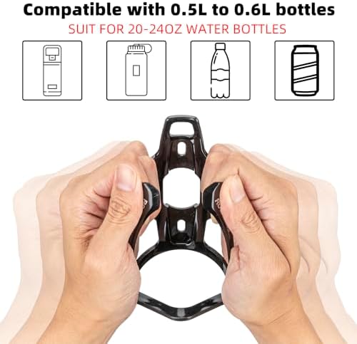 ROCKBROS Bike Water Bottle Holder Ultra-Light Bicycle Bottle Cages with Screws Tool, Universal Bike Cup Holder for Road MTB Mountain Bikes Cycling Accessories(2 Pack)