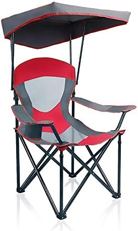 ALPHA CAMP Heavy Duty Canopy Lounge Chair Sunshade Hiking Travel Chair with Cup Holder