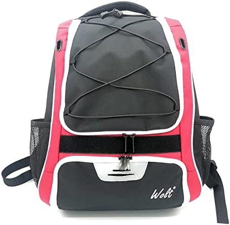 WOLT Youth Baseball Bag - Bat Backpack for Baseball, T-Ball & Softball Equipment & Gear, Bat & Glove Holder, Large Main Compartment for Helmet & accessories, Separate Shoes Compartment, Fence Hook