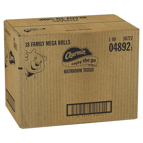 Charmin Ultra Strong Clean Touch Toilet Paper, 18 Family Mega Rolls = 90 Regular Rolls