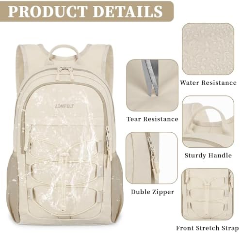 ZOMFELT Hiking Backpack for Women Men, 15L Packable Small Travel Backpack for Trip, Water Resistant Lightweight Backpacks