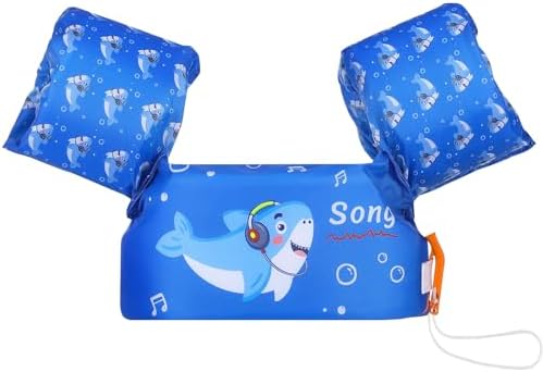 MoKo Toddler Swim Vest for Kids, 20-66 lbs, Arm Floaties with Adjustable Straps, Nylon Material, Swim Vest for Toddlers Learning to Swim