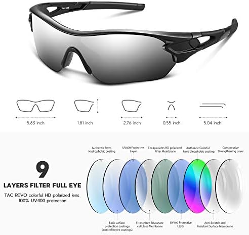 BEACOOL Polarized Sports Sunglasses for Men Women Youth Baseball Cycling Running Driving Fishing Golf Motorcycle TAC Glasses