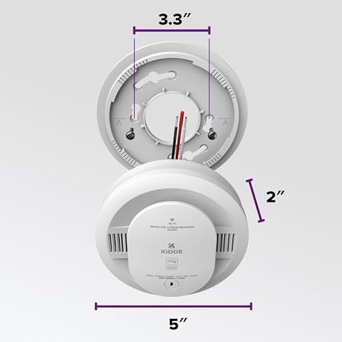 Kidde Hardwired Kidde App Enabled Smart Smoke and Carbon Monoxide Detector, AA Battery Backup, Voice Alerts, Interconnected Alarm