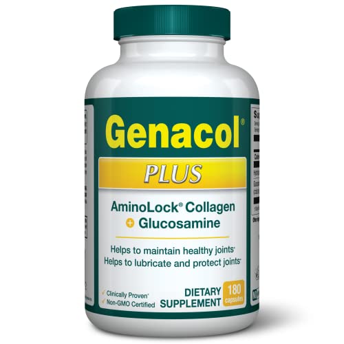 Genacol Glucosamine and Collagen Joint Supplement Glucosamina Colageno | Lubricates, Protects and Maintains Heathy Joints | Relieves Joint Discomfort Plus 180 Capsules