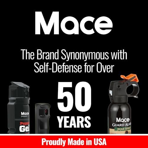 Mace Brand Guard Alaska Bear Deterrent Self Defense Spray, 9.17 oz, 20 Feet Range, Max Strength 20% OC Wildlife Safe Formula, Essential for Outdoors, Hiking, Camping, & Hunting
