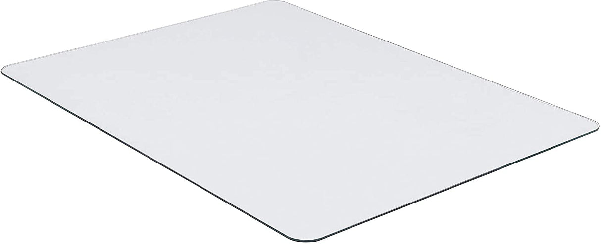 Lorell Tempered Glass Chairmat, 46" Width x 36" Depth x 0.25" Thickness, Clear, 1 Each