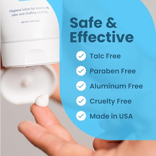 Super Fresh Body Powder Lotion, Talc Free, Anti-Chafing, Deodorizing - No Mess Body Powder for Men and Women, 4 fl oz - 2 Pack