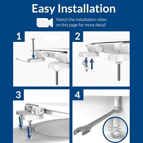 Little2Big Toilet Seat with Built-In Potty Training Seat, Slow Close, Durable Plastic, Made in USA, ELONGATED, White