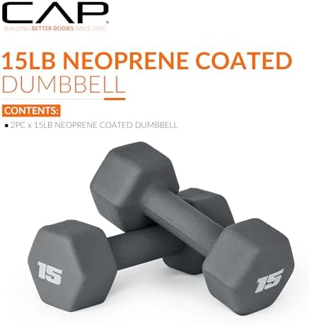 CAP Barbell Neoprene Dumbbell Weights Pairs & Sets | Multiple Colors