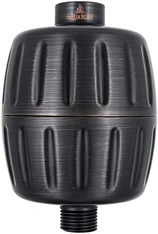 AquaBliss HEAVY DUTY Shower Filter – Advanced 30x Filtration - Universal Multi-Stage Shower Head Filter Reduces Chemicals, Chlorine & Odors - Oil Rubbed Bronze (SF500)