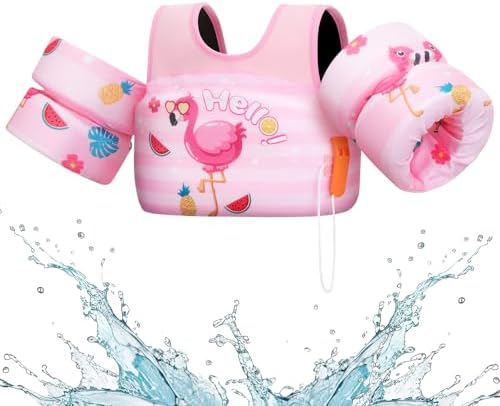 HeySplash Swim Vest for Kids, Toddler Pool Floaties Fit 20-50/70 Lbs, Children Swimming Vest with Adjustable Strap, Swim Jacket Water Wing Arm Float, Puddle Sea Beach Boat Jumper Boy Girl Baby