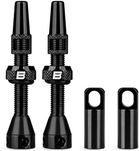BWSHLF Tubeless Presta Valve Stem 40/44/55/60/65/80/100 mm, Super Light Alloy Presta Valve Stem Kit with Valve Core Remover Tool and Valve Stem Caps - Multiple Color and Size Options(Pair)