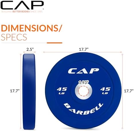 CAP Barbell Rubber Olympic Bumper Plate | Multiple Options/Colors