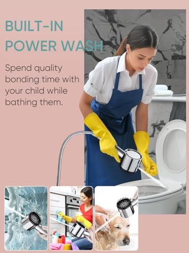 Cobbe Filtered Shower Head with Handheld, High Pressure 5-mode Showerhead with Filters, Built-in Power Wash for Hard Water - Remove Chlorine - Reduces Dry Itchy Skin, Chrome