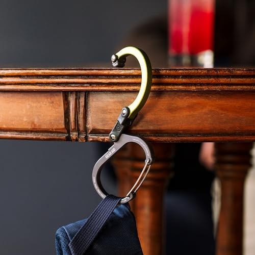 GEAR AID HEROCLIP (Small) Carabiner Gear Clip and Hook, for Hanging Bags, Purses, Lanterns, Strollers, Tools, Helmets, Water Bottles, and More