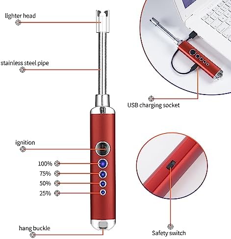 BottleTop Propane Stove with Adjustable Burner,Portable Camping/Backpacking Cooker 10000BTU,Camping Stove Propane,Single Burner Propane Stove,Camp Gas Stove with a USB Ligther (Fuel not included)