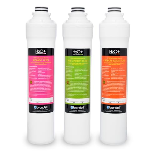 Brondell H2O+ Coral UC300 Three-Stage Undercounter Water Filtration System (UF-35 Replacement Filters)