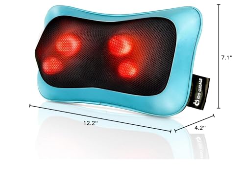 Mo Cuishle Electric Shiatsu Back Massager with Heat - Powerful 3D Kneading for Neck, Shoulder, Lower Back Pain Relief - Ergonomic Design for Home, Office, & Car - Gifts for Women, Men, Mom & Dad