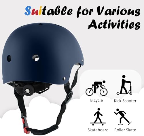 Kids Bike Helmet, Adjustable and Multi-Sport, from Toddler to Youth, 3 Sizes